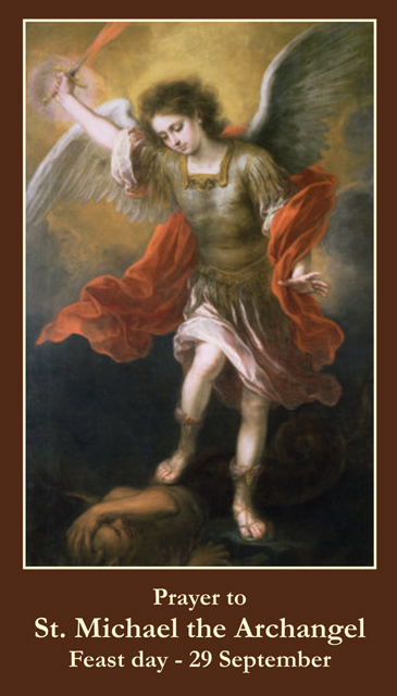 Prayer to St. Michael the Archangel Holy Card